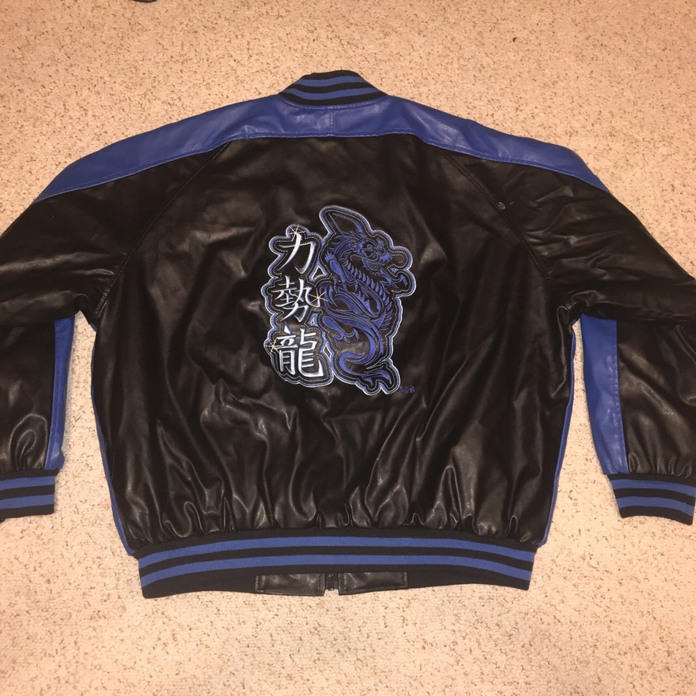 Vintage 90’s “Dragon” Leather Varsity coat